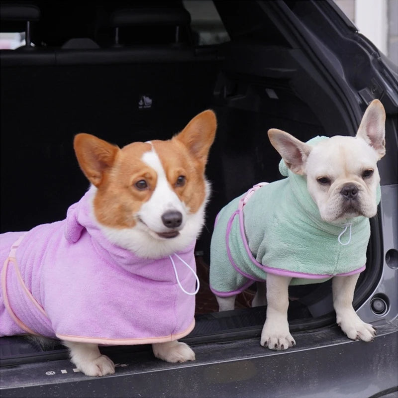 Quick-Dry Hooded Dog Bathrobe - photo 8