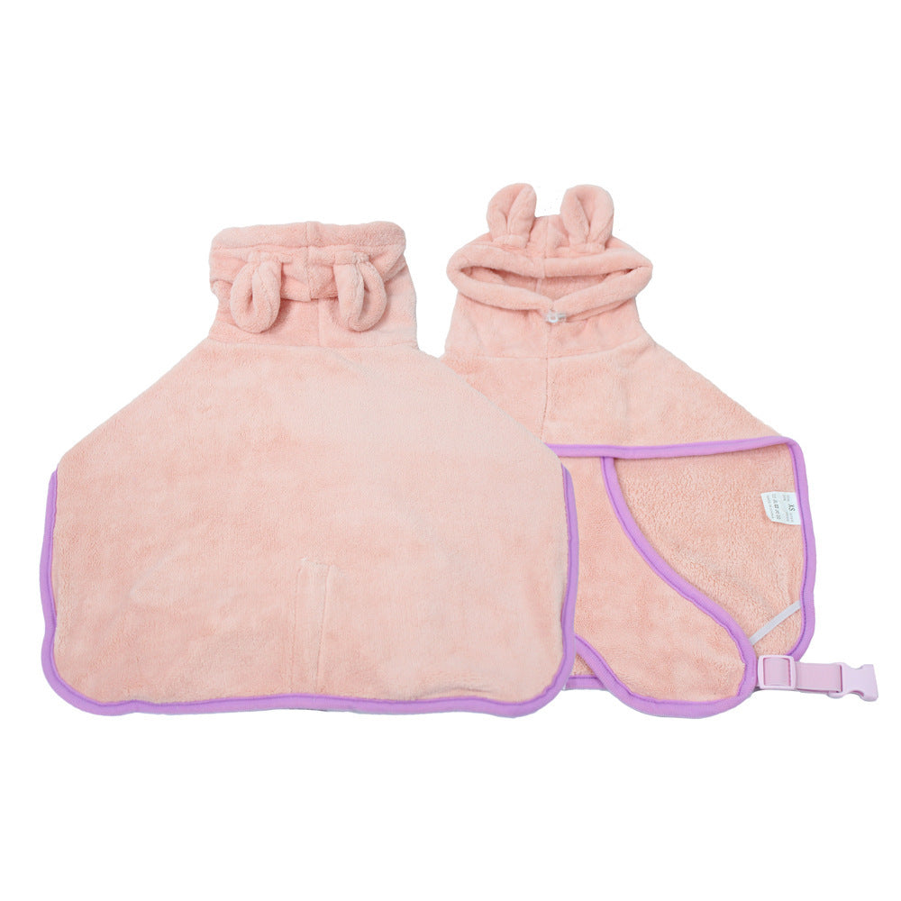Quick-Dry Hooded Dog Bathrobe - photo 2
