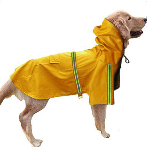 Dog wearing the Waterproof Reflective Dog Raincoat - photo 1